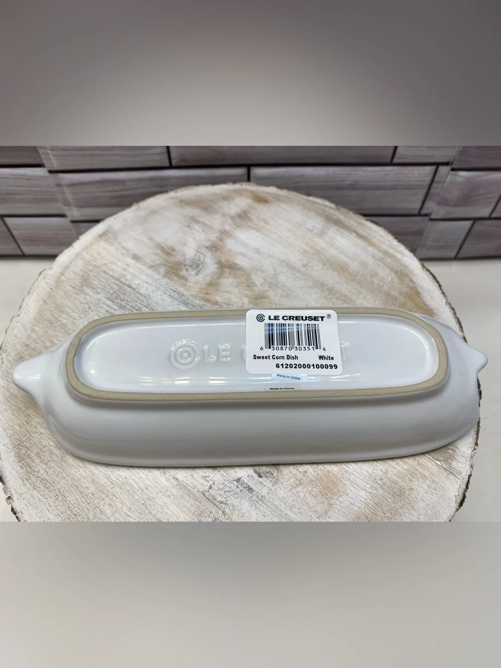 Le Creuset ❤️Sweet Corn Dish white NWT**
